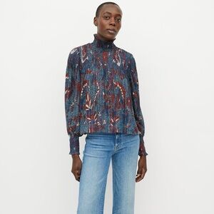 Ulla Johnson Sheer Turtleneck Blouse